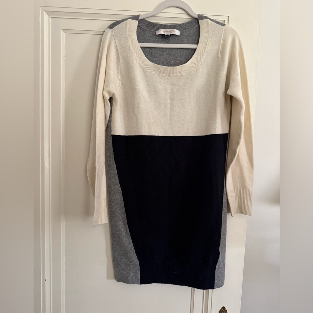 French Connection color block sweater dress